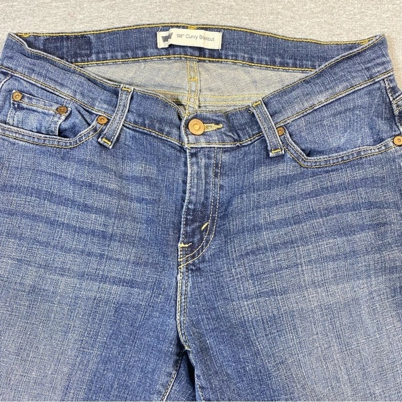 Levis 529 Jeans Women's 12M Blue Curvy Bootcut Western Mid Rise Stretch Denim - Picture 4 of 16